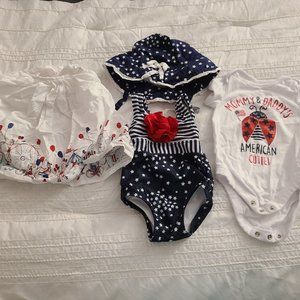 Adorable patriotic infant clothing